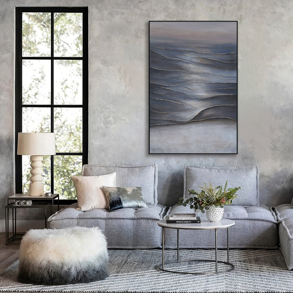 Golden Horizon Abstract Landscape Painting #M0704