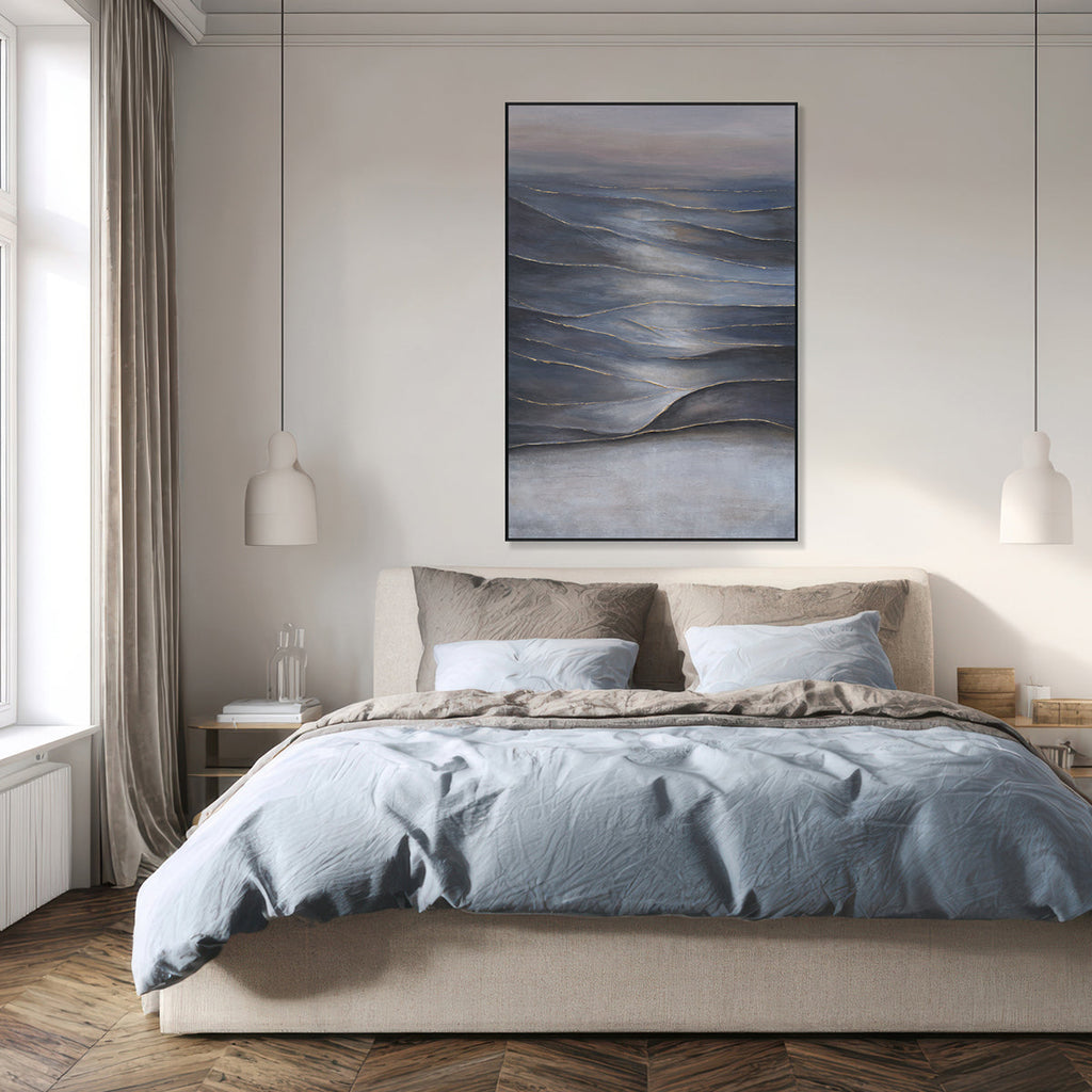 Golden Horizon Abstract Landscape Painting #M0704