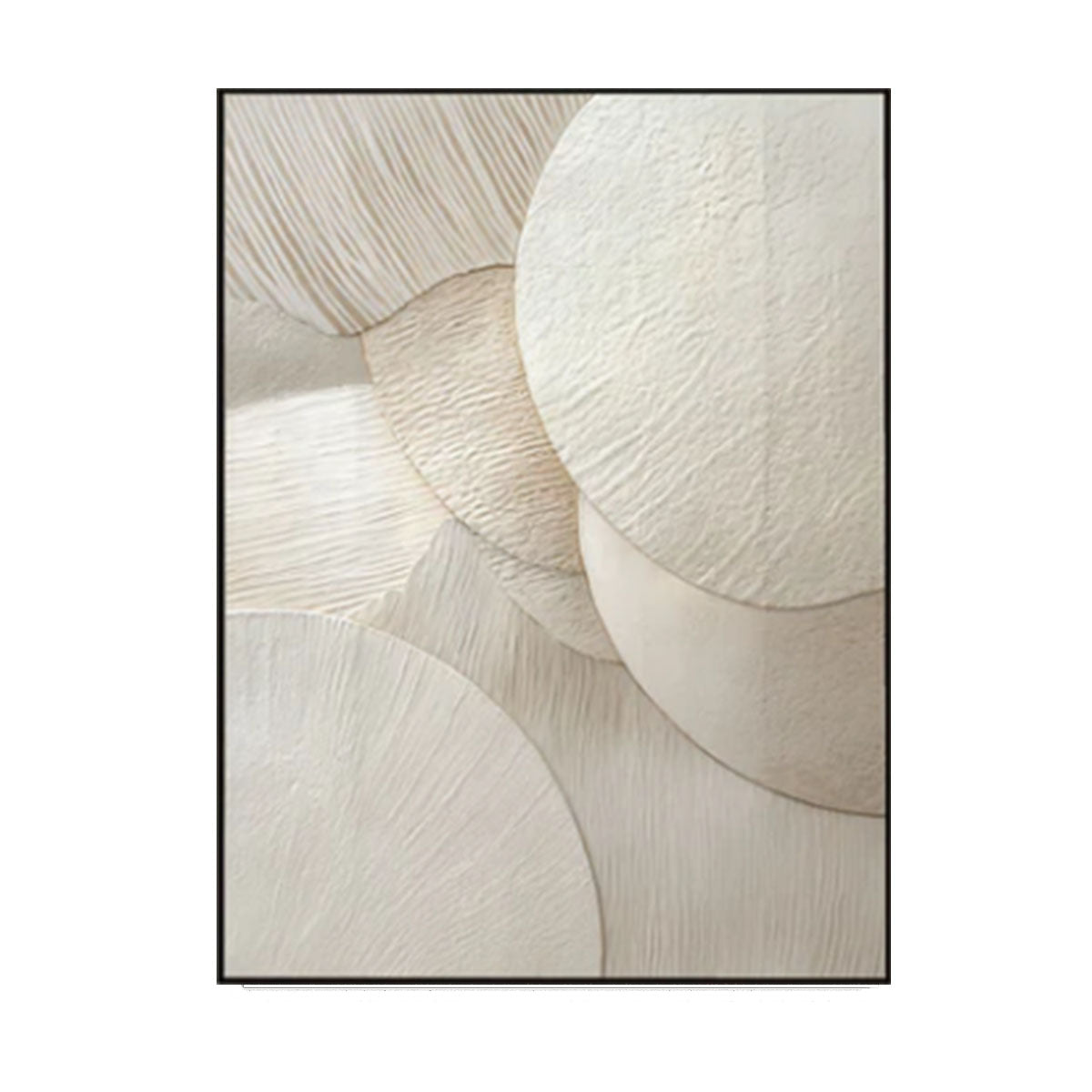 Ivory Echo Layered Circle Abstract Painting