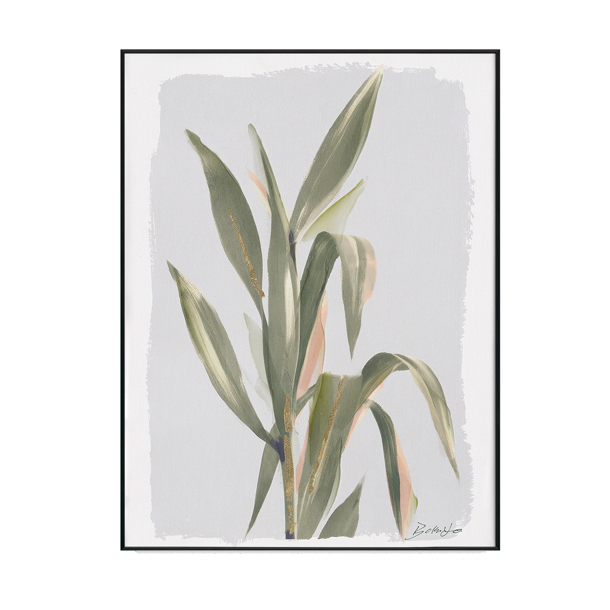 Graceful Leaves Minimal Plant Art #M6752