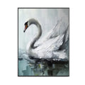 Serenity White Swan Painting