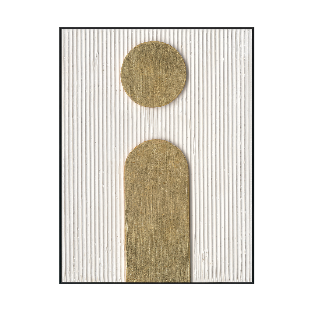 Golden Resonance Minimalist Geometric Painting #M4677