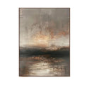 Ember Mist Abstract Landscape Painting