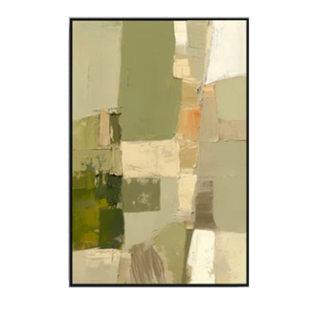 Olive Terrain Abstract Painting
