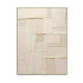 Ivory Stitched Texture Abstract Painting