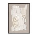 Golden Geometry Abstract Relief Painting (Left & Right) #M2616