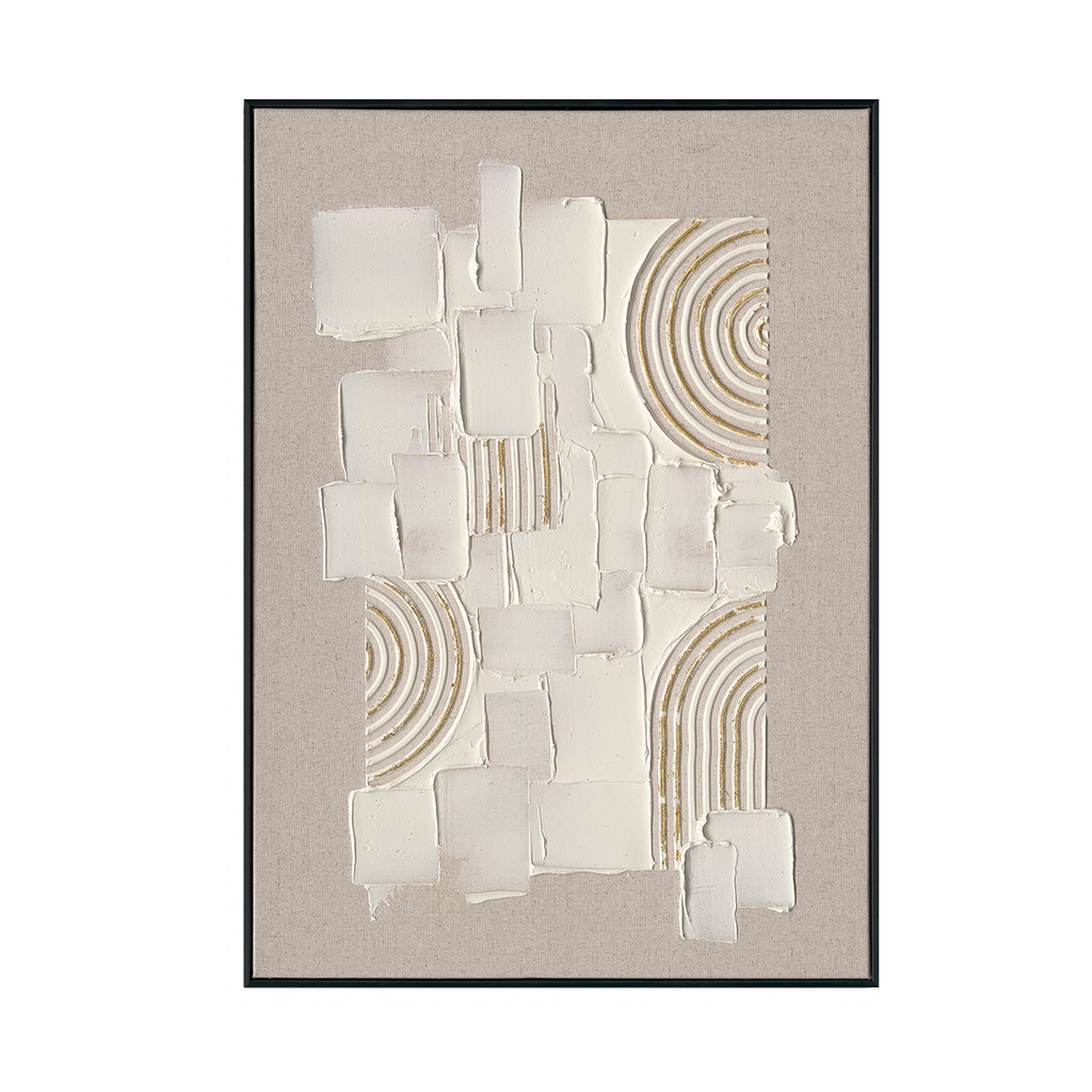 White Flow Textured Abstract Wall Art (Left & Right) #M2617