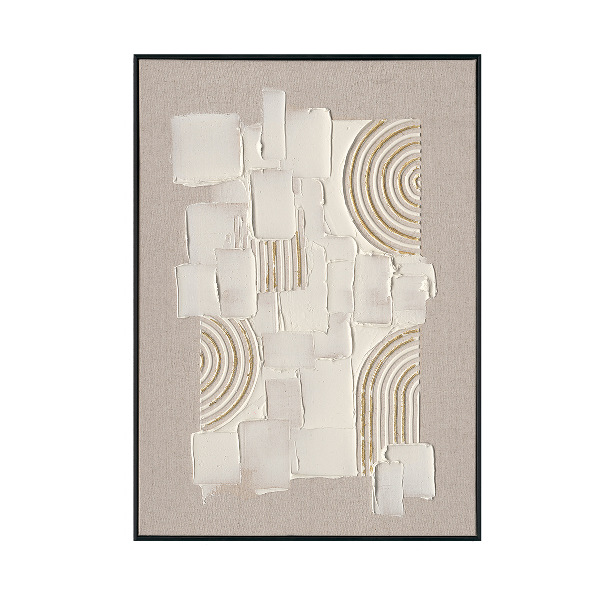 White Flow Textured Abstract Wall Art (Left & Right) #M2617