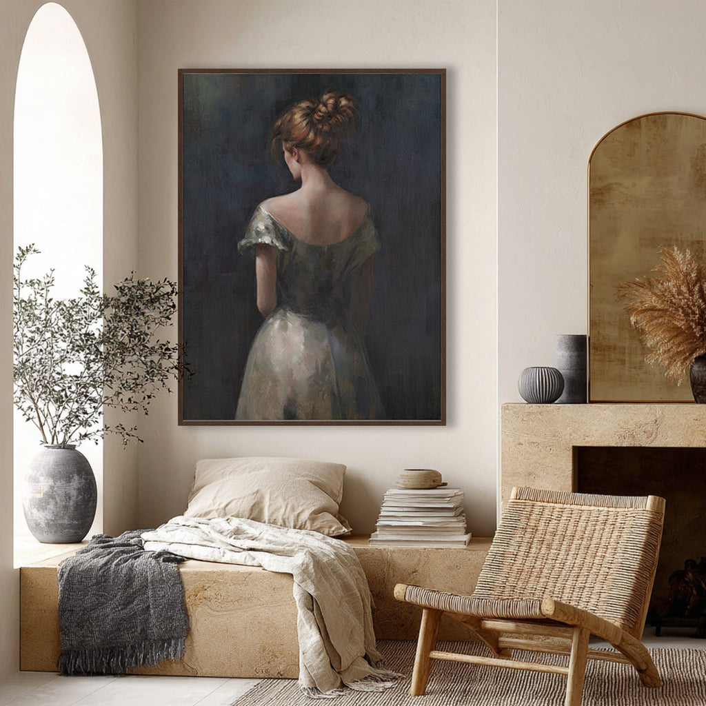 Graceful Lady Elegant Portrait Painting #M2701