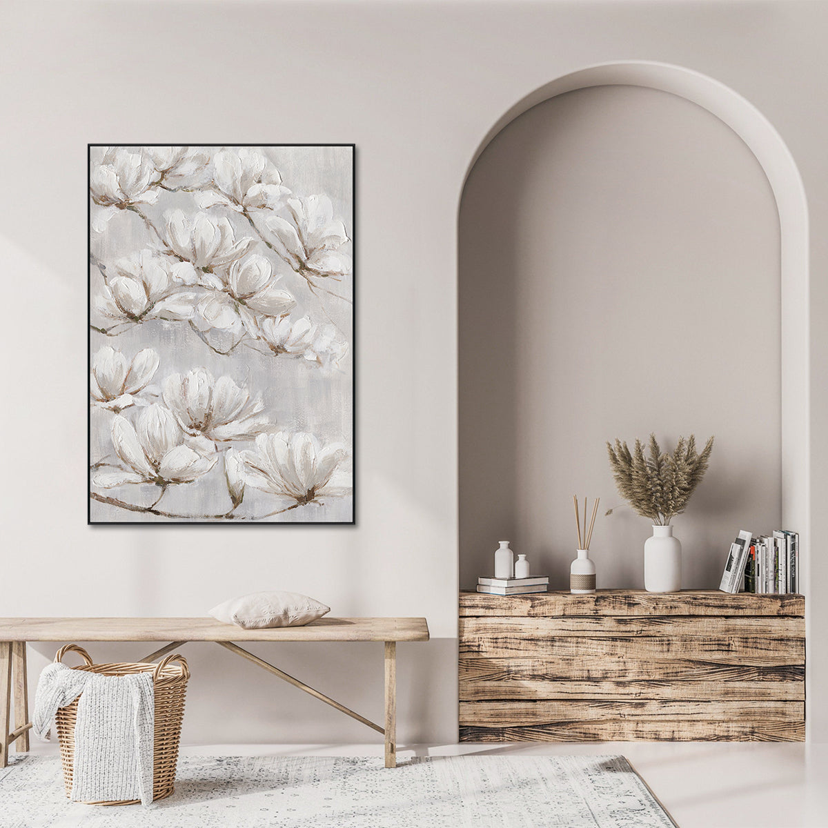 Serene Magnolia Tranquil Abstract Floral #M3526