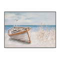 Resting Boat Coastal Landscape Painting #M3543