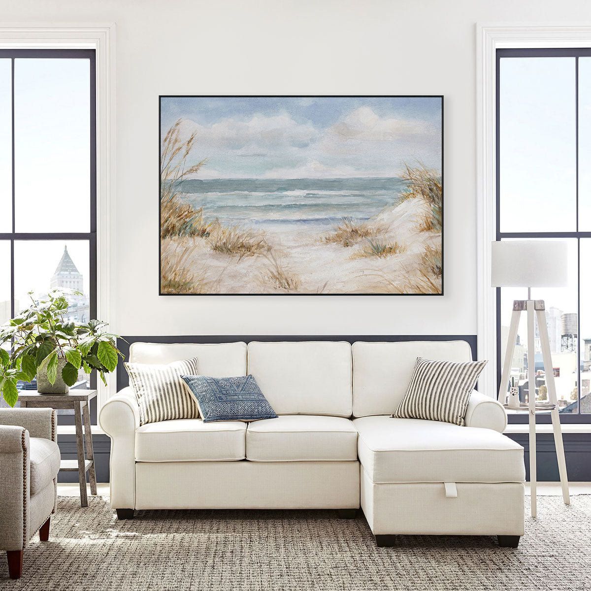 Coastal Rhythm Soft Beach Landscape #M3546