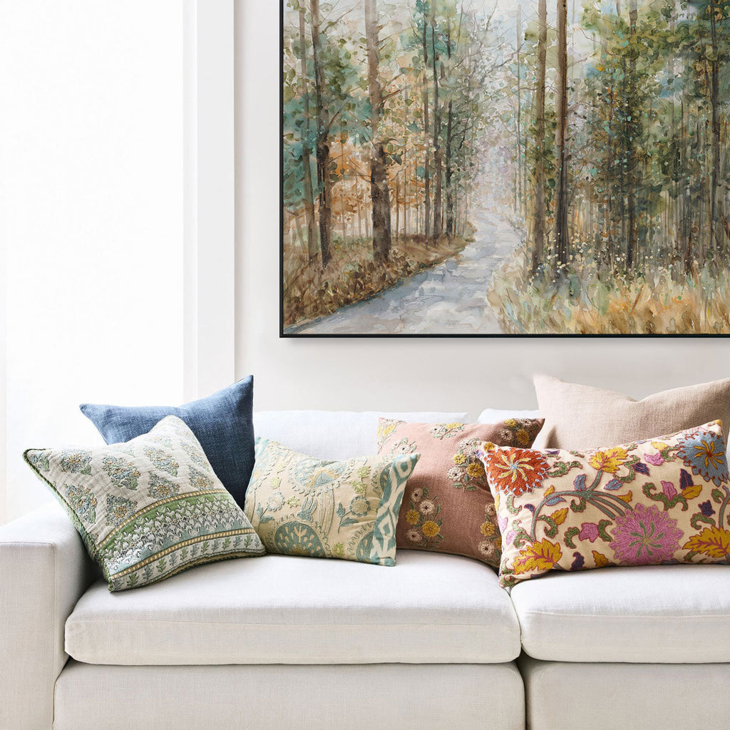 Forest Pathway Watercolor Landscape #M3558