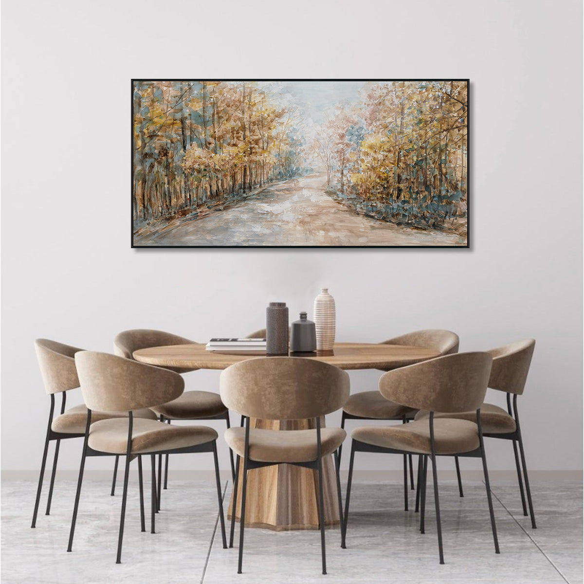 Autumn Pathway Warm Nature Landscape #M3565