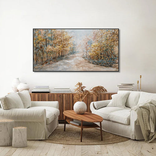 Autumn Pathway Warm Nature Landscape #M3565