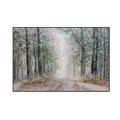 Misty Forest Trail Watercolor Landscape #M3604