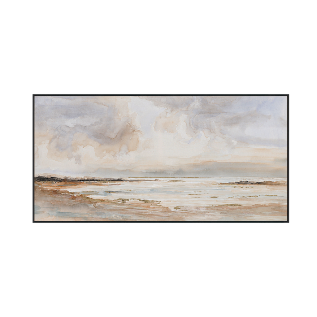 Golden Glow Abstract Nature Painting #M3624