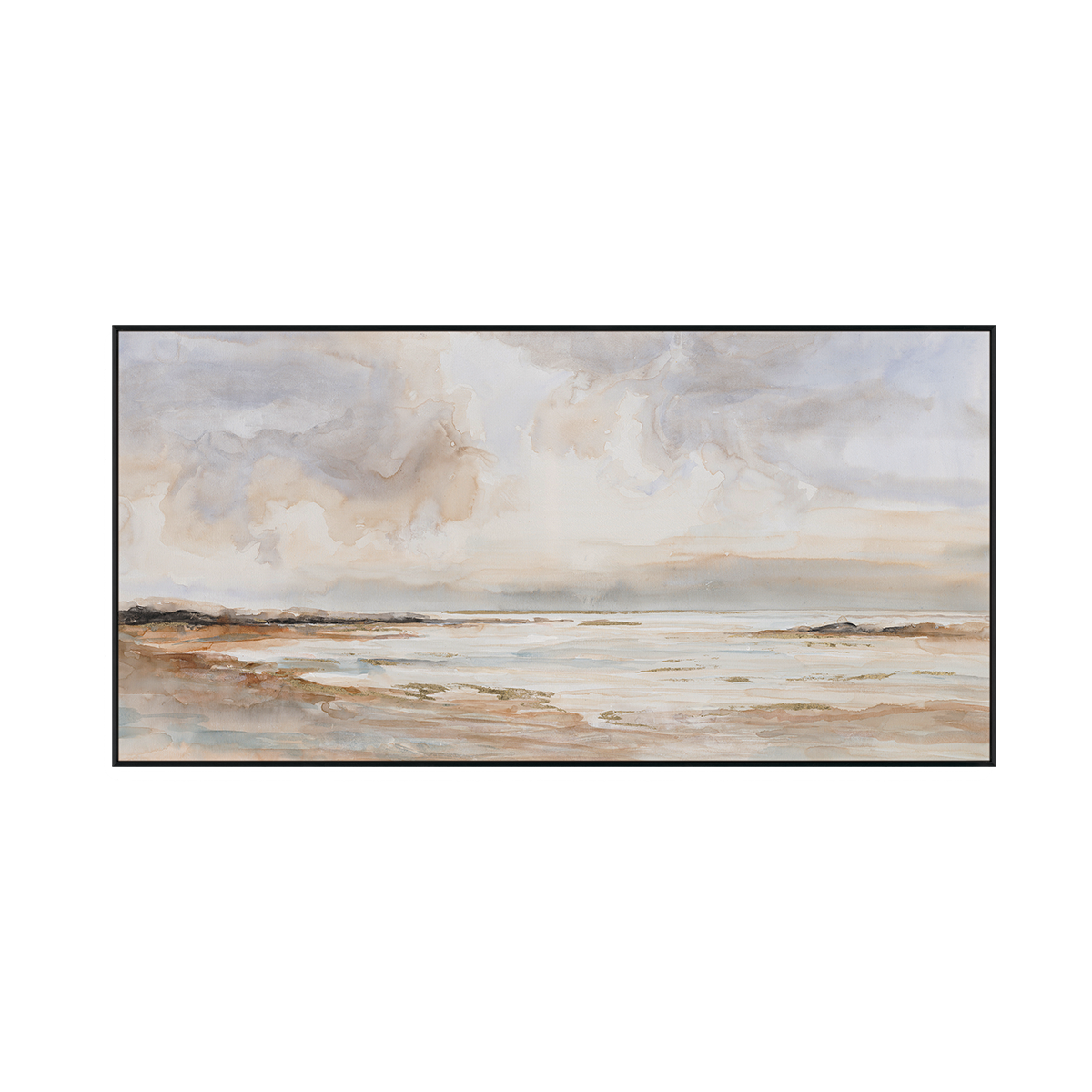 Golden Glow Abstract Nature Painting #M3624