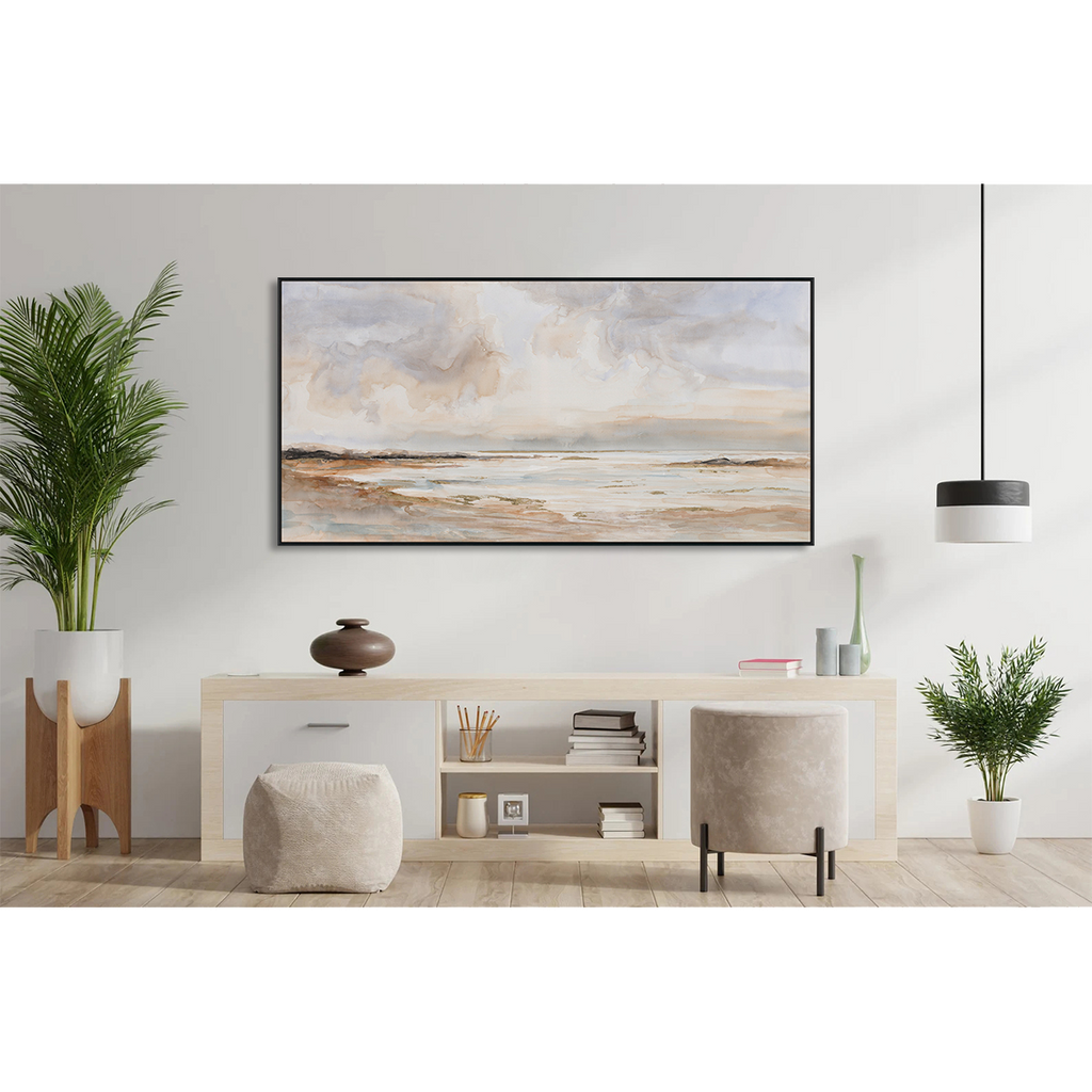 Golden Glow Abstract Nature Painting #M3624