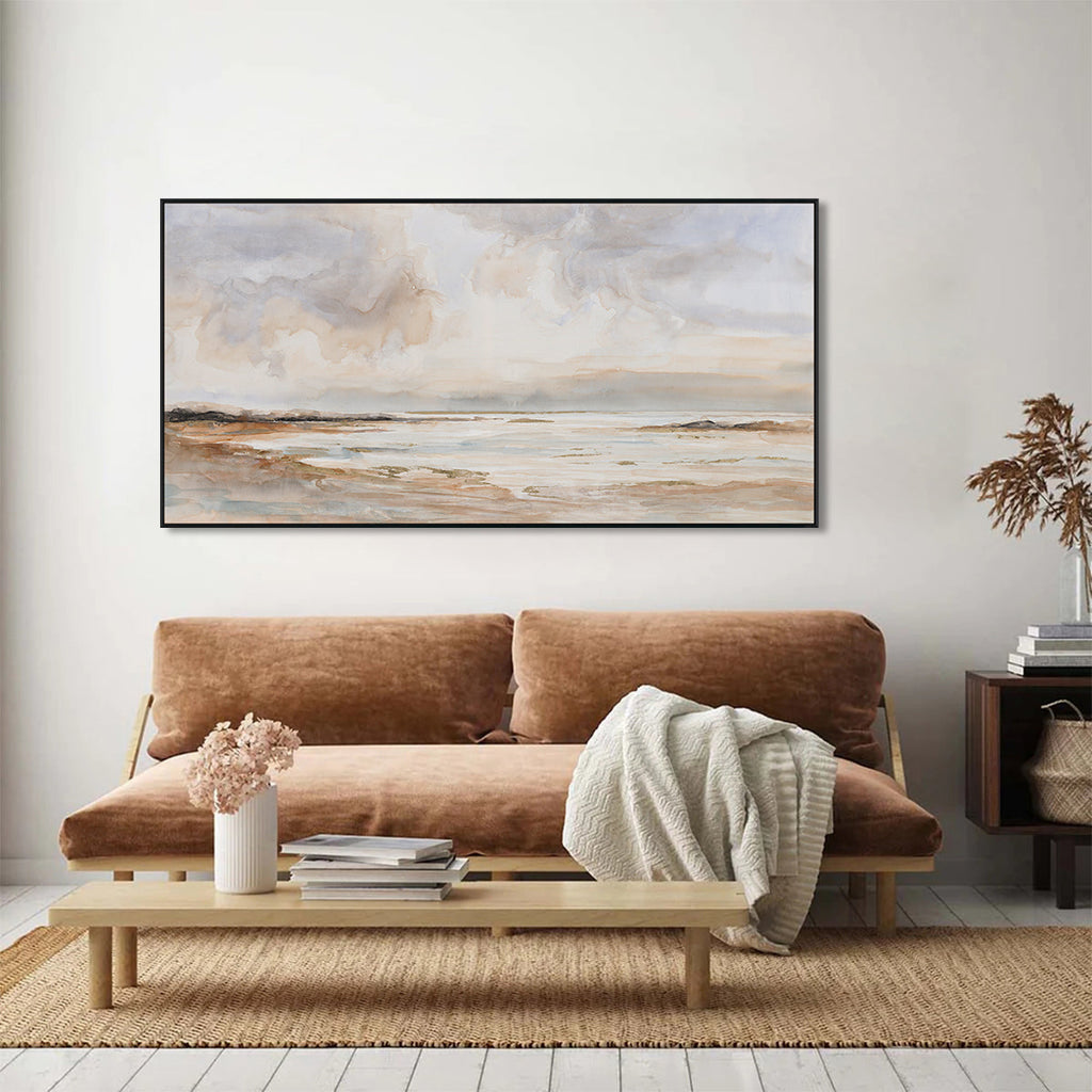 Golden Glow Abstract Nature Painting #M3624