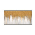 Golden Cascade Abstract Textured Painting #M3681