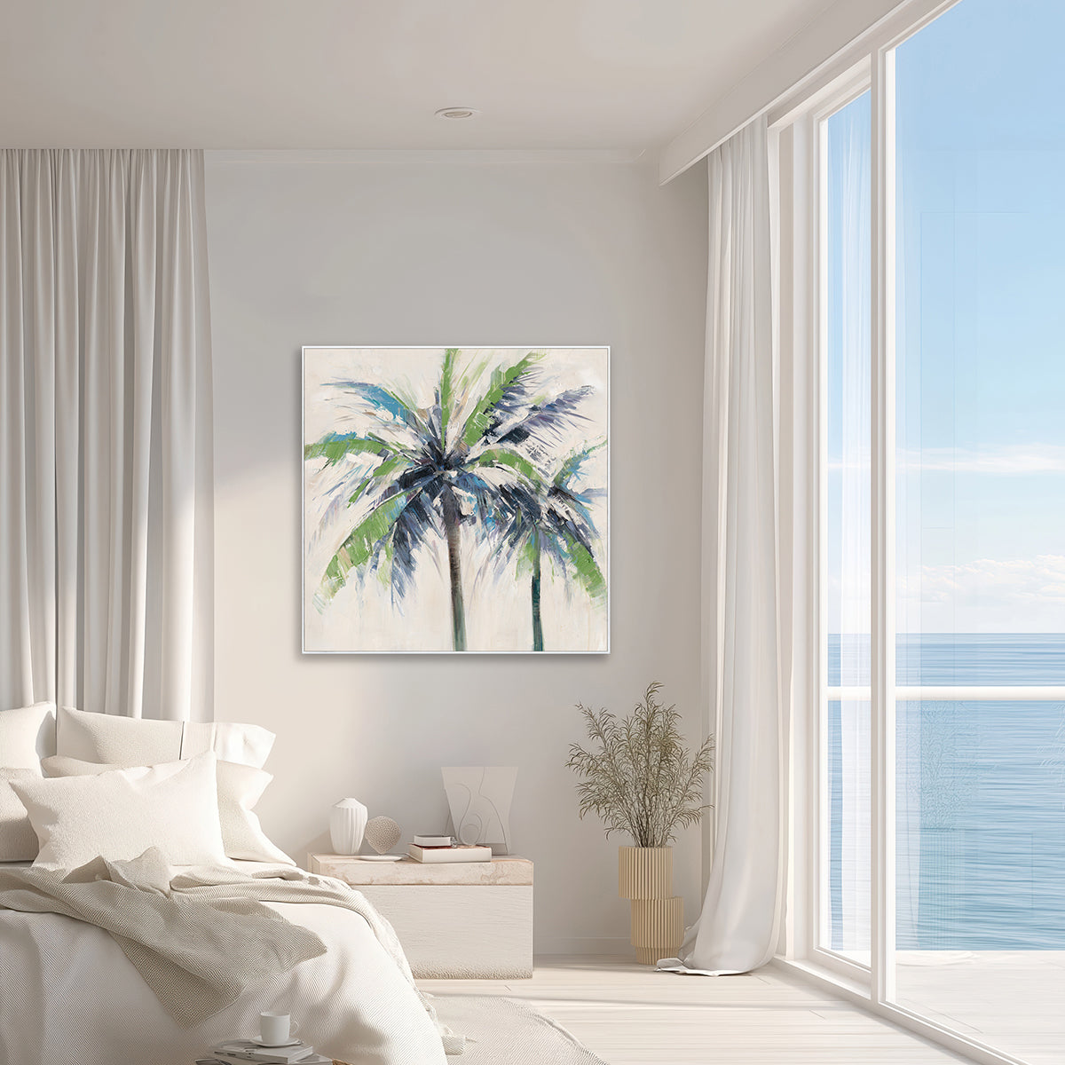 Tropical Grace Palm Tree Painting #M3702