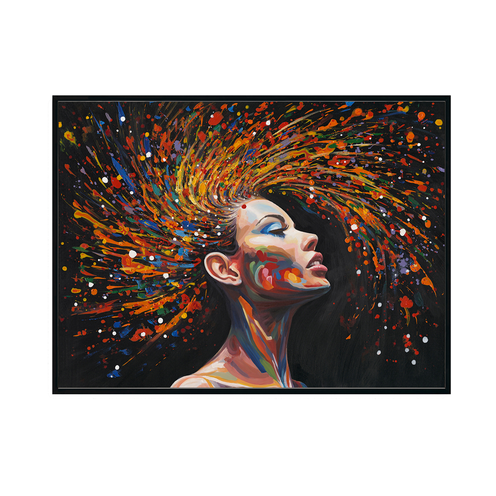 Color Burst Abstract Woman Portrait #M3782