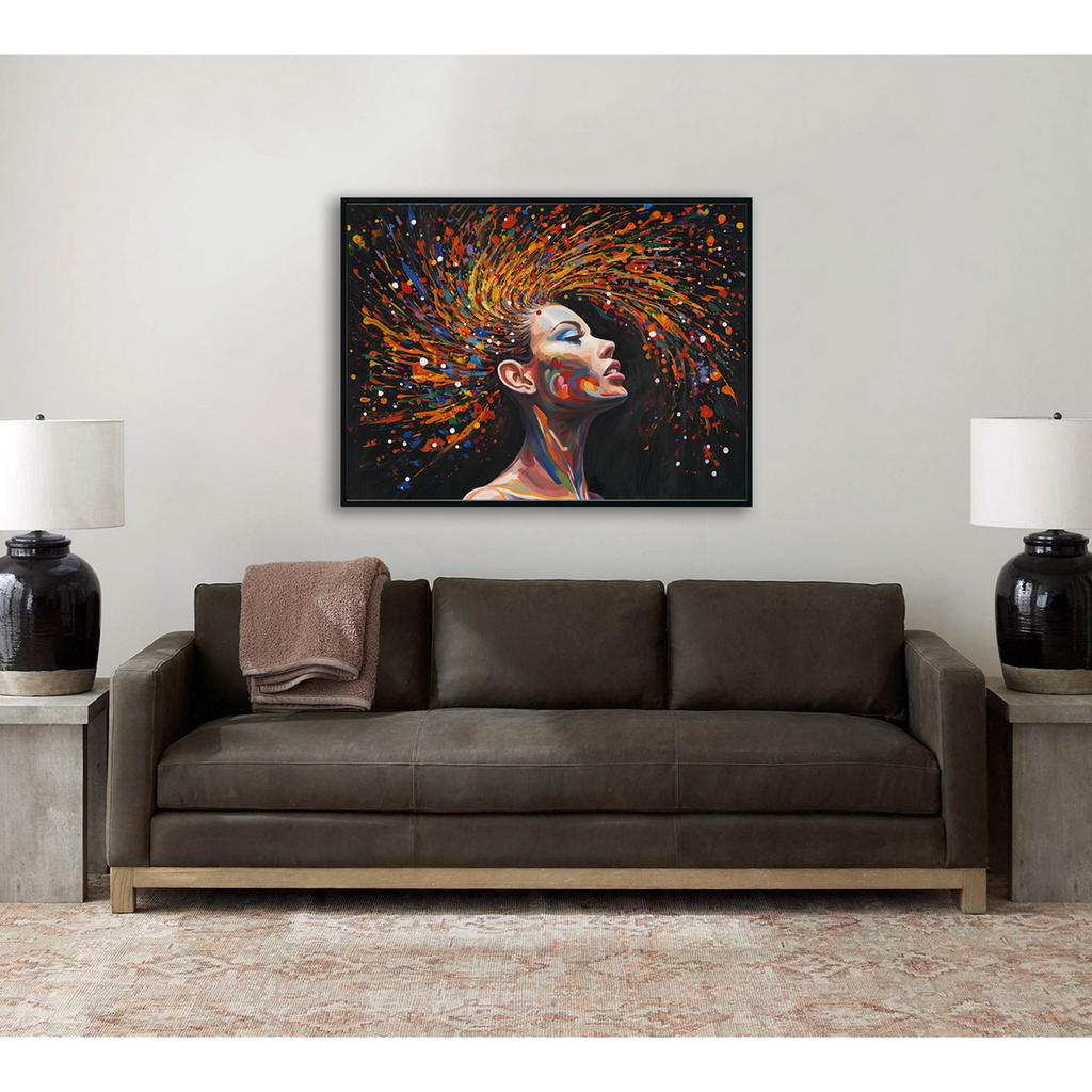 Color Burst Abstract Woman Portrait #M3782