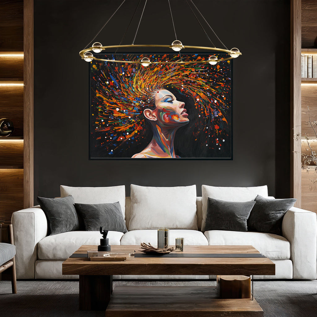 Color Burst Abstract Woman Portrait #M3782