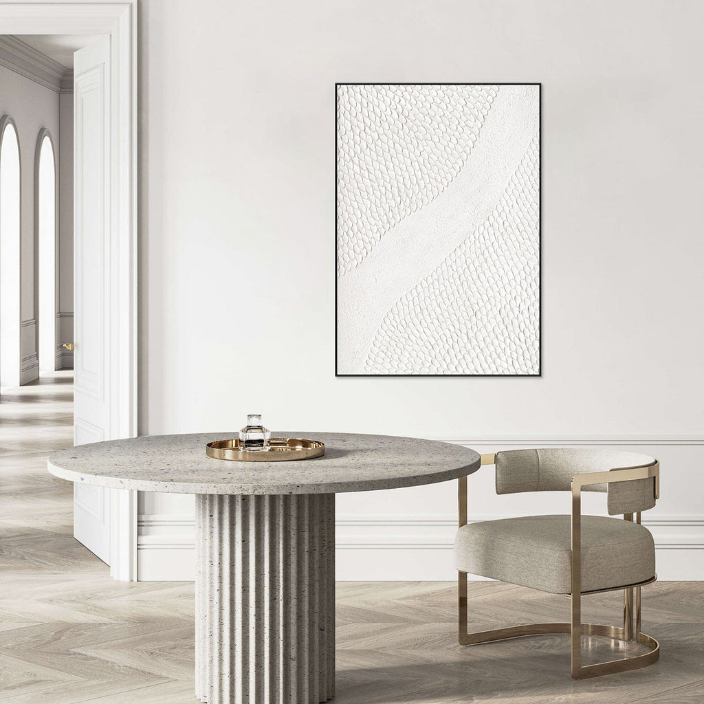 Feather Scales White Textured Abstract #M4669