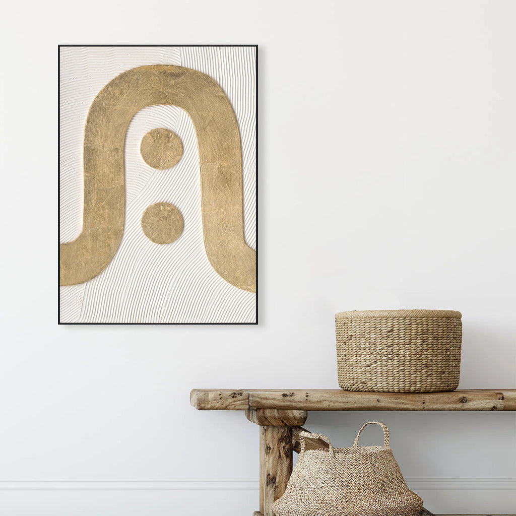 Golden Arch Rhythm Sculptural Geometric Painting #M4679