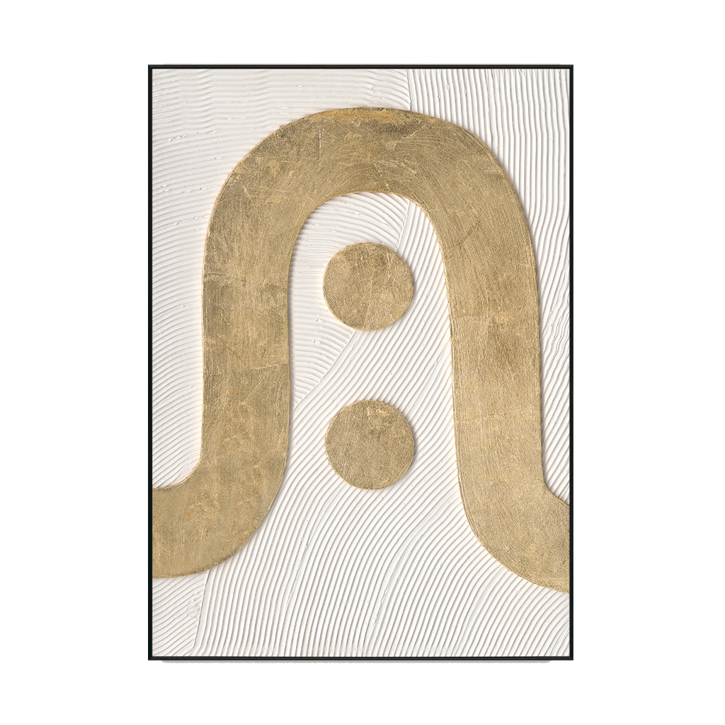 Golden Arch Rhythm Sculptural Geometric Painting #M4679