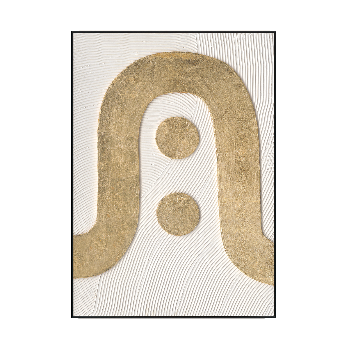 Golden Arch Rhythm Sculptural Geometric Painting #M4679