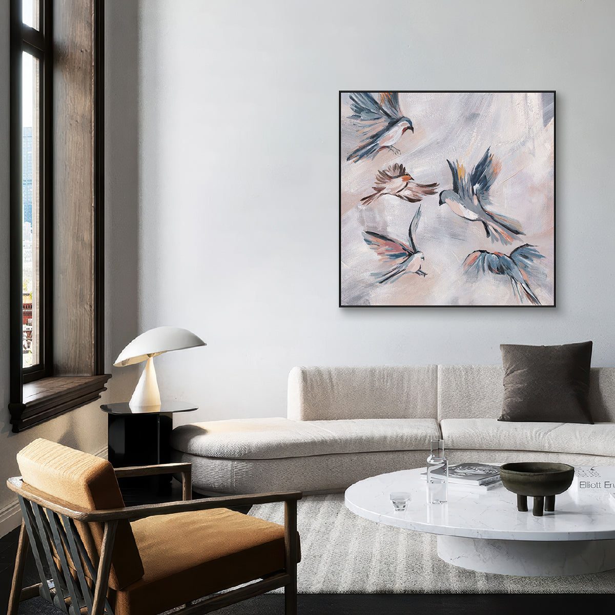 Twilight Flight Bird Painting #4713