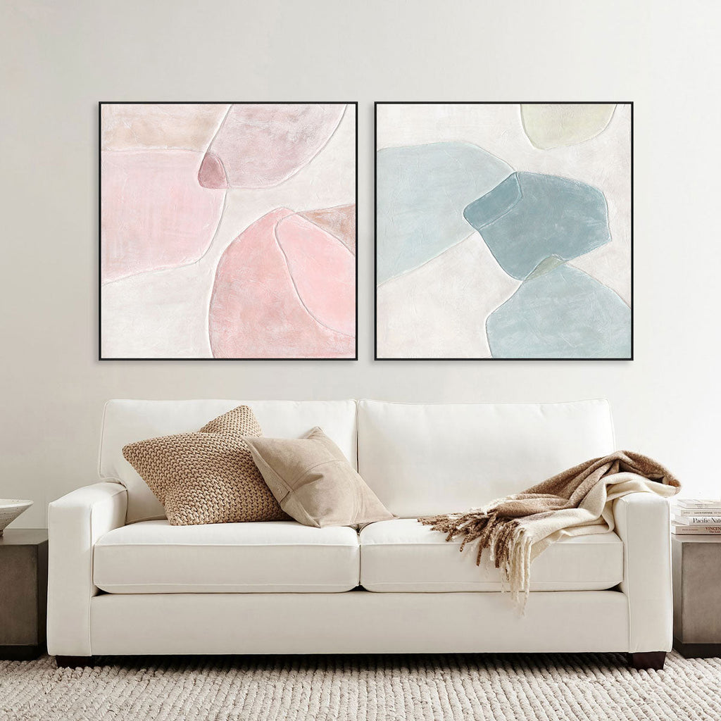 Whispers of Dawn Pink Minimal Abstract #M4715