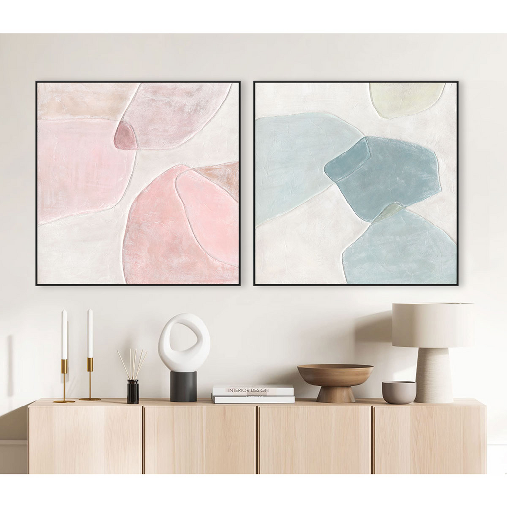 Whispers of Dawn Pink Minimal Abstract #M4715
