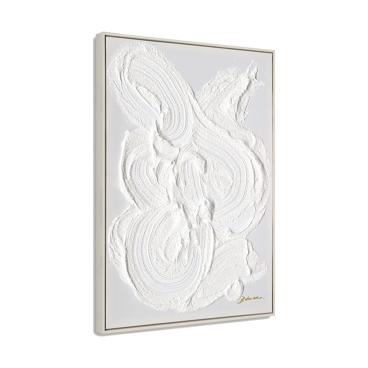 White Texture Abstract Minimalist Painting #M5008