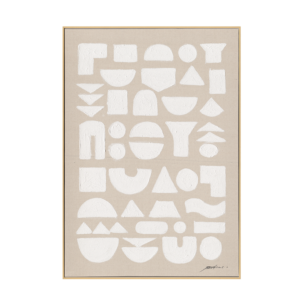 White Forms Geometric Abstract #M5853