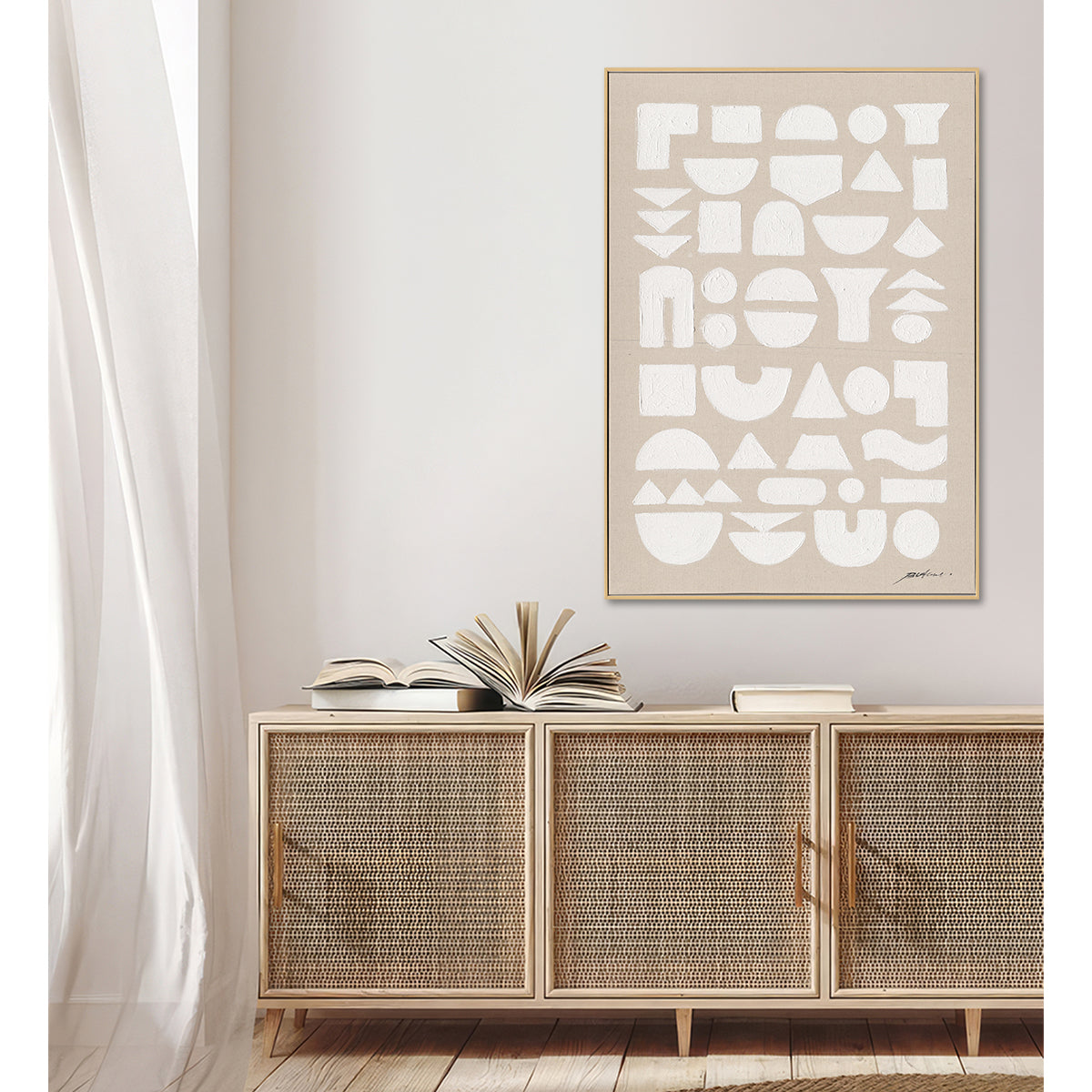 White Forms Geometric Abstract #M5853