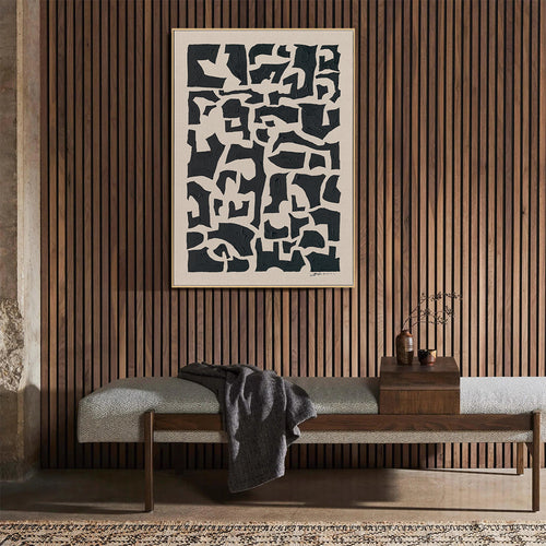 Black Rhythm Abstract Textured Art #M5854