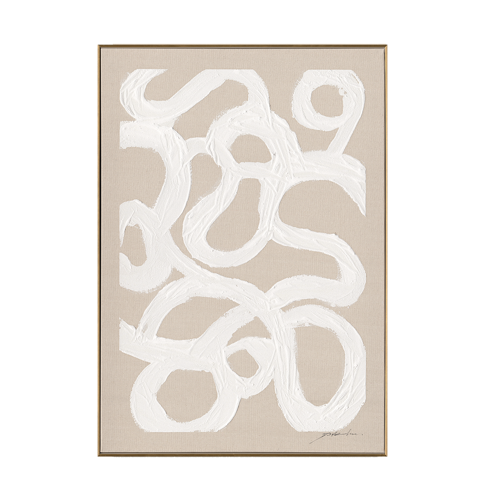 White Flow Minimal Abstract Art #M5856