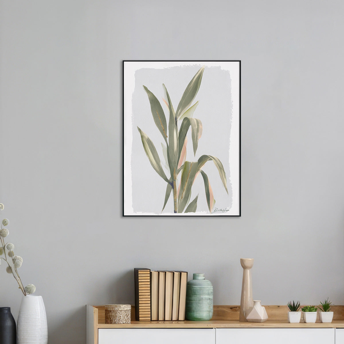 Graceful Leaves Minimal Plant Art #M6752