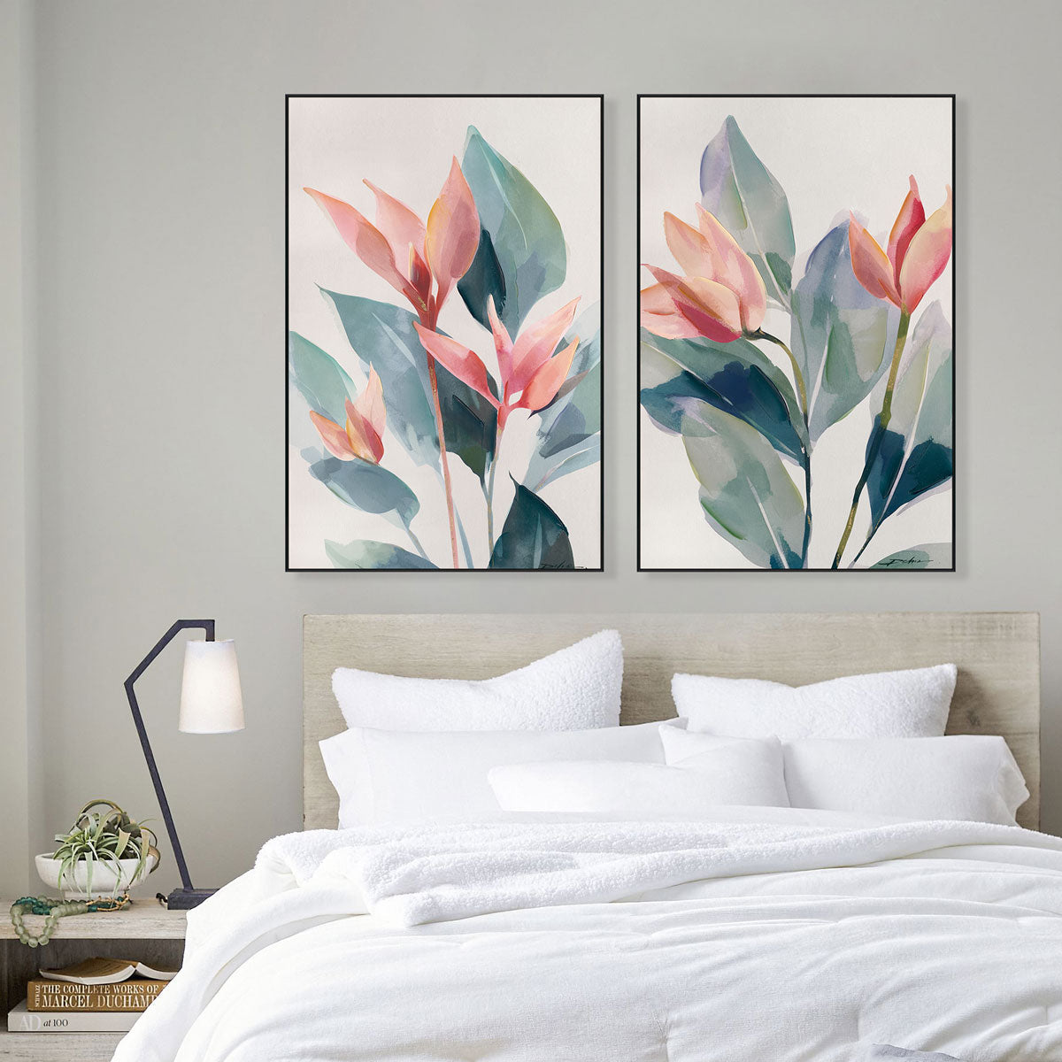 Dawn Leaves Tropical Floral Painting #M6053