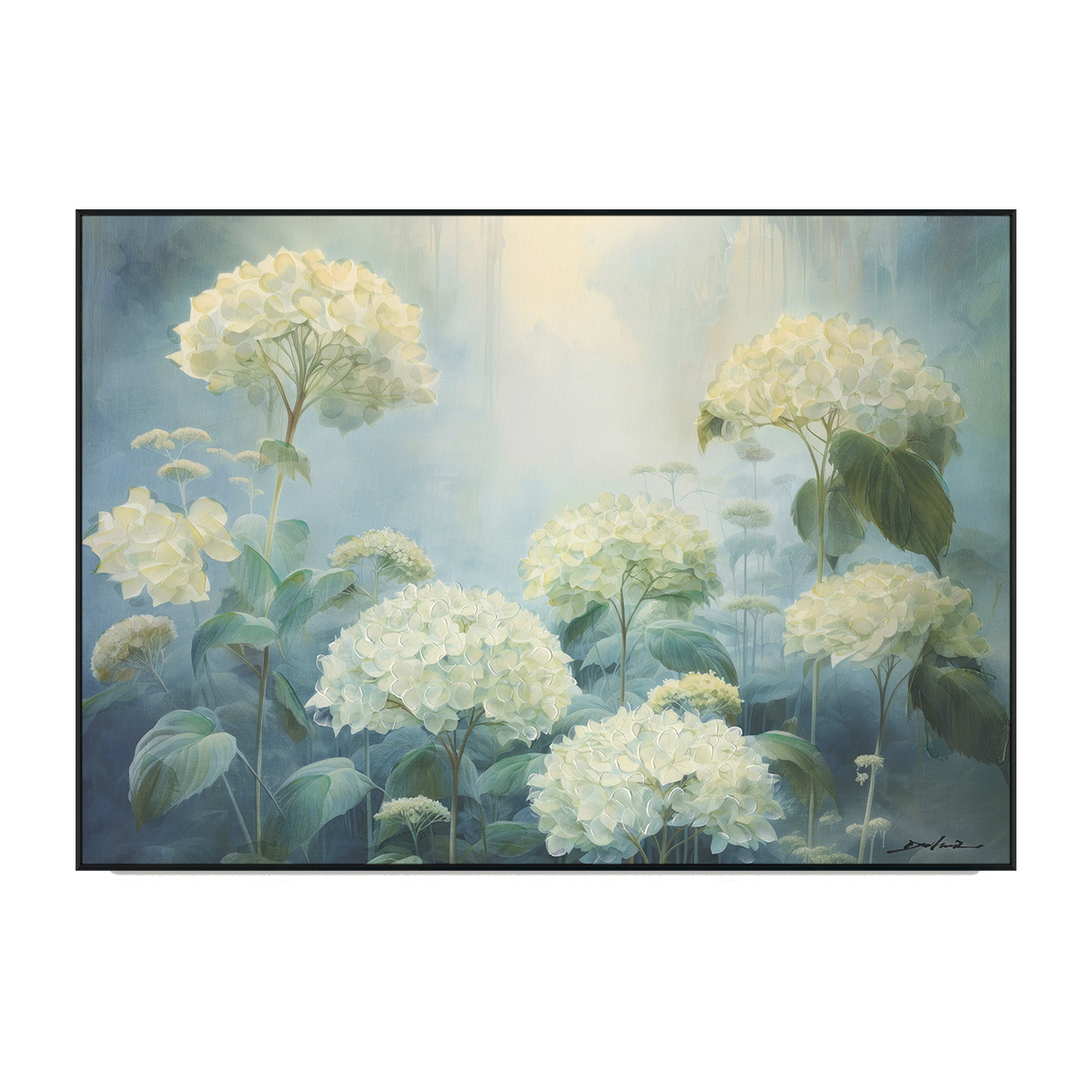Dream Garden Blue Hydrangea Painting #M6931