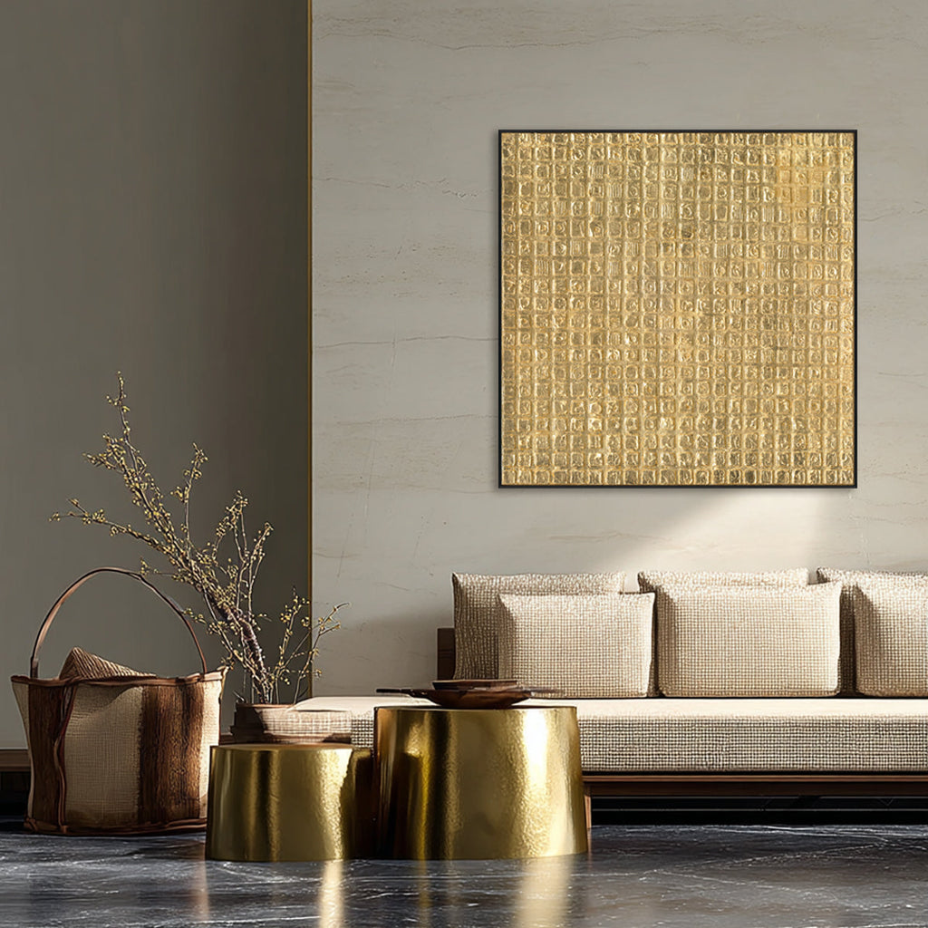 Golden Radiance Luxurious Textured Abstract #M6956