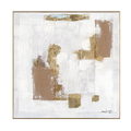 Golden Fragments Abstract Textured Painting #M8120