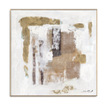 Rustic Layers Gold Beige Abstract Painting #M8121