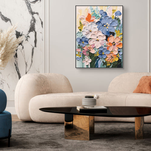 Bloom Symphony Colorful Floral Textured Painting #MH1130