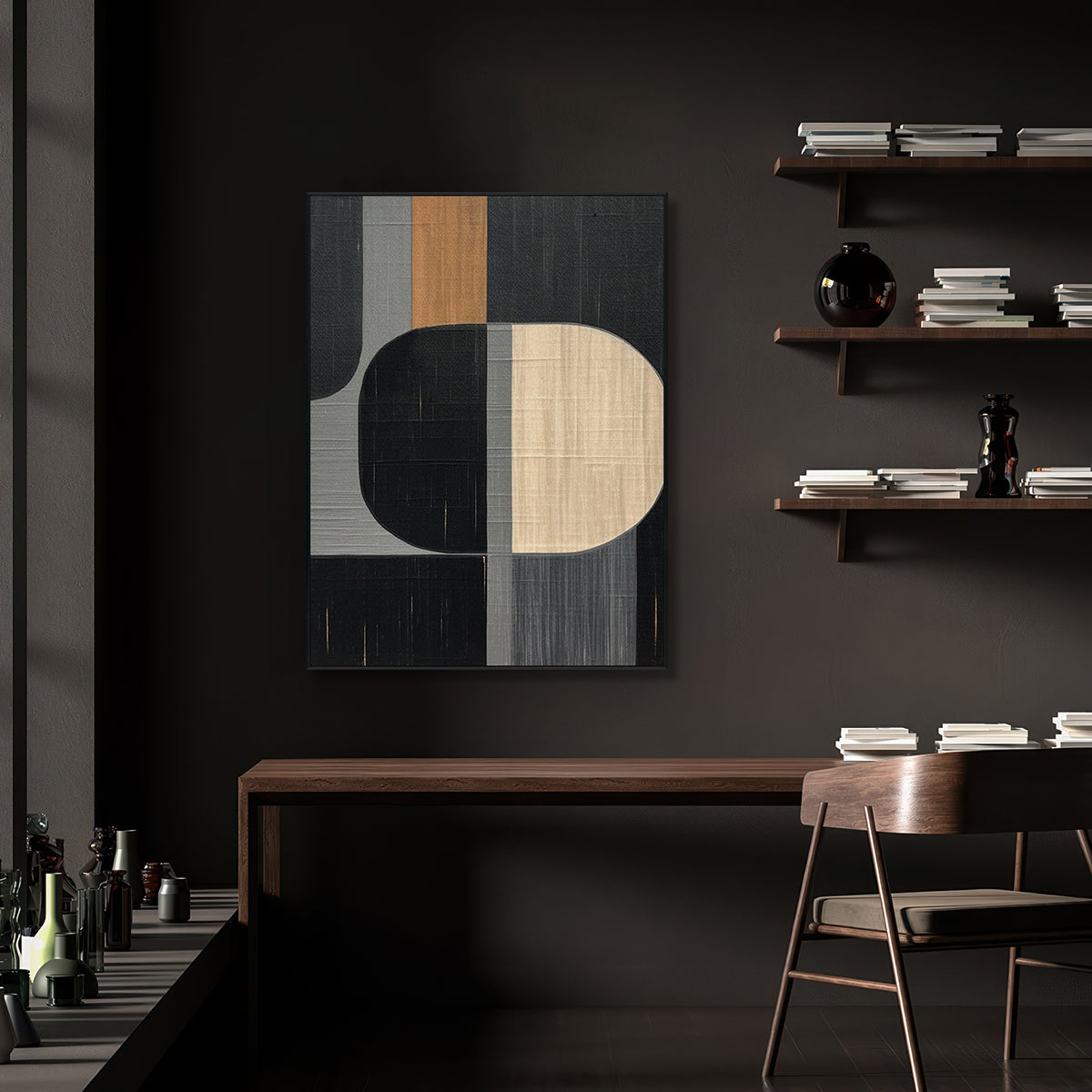 Echo Form Modern Geometric Abstract Painting #MH1214（106）