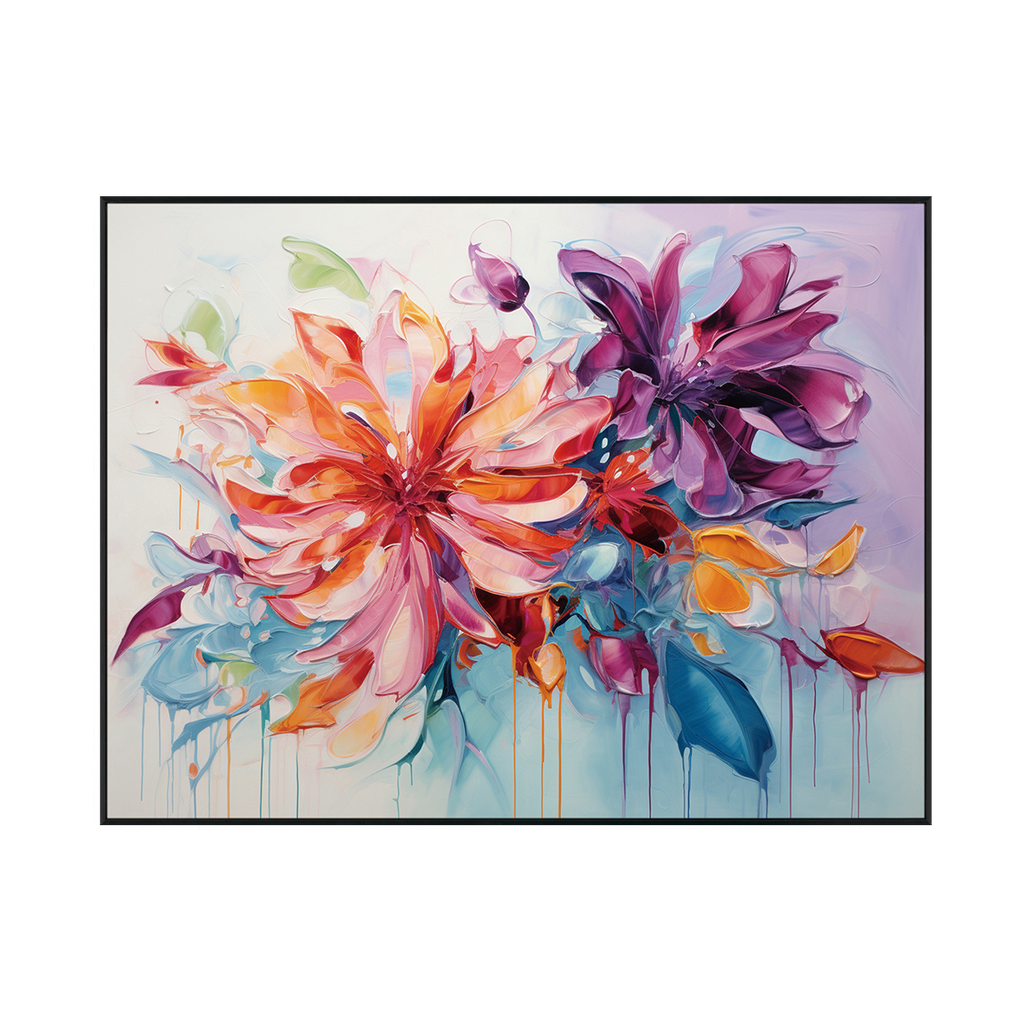 Radiant Bloom Colorful Floral Abstract Painting #MH1220（5）